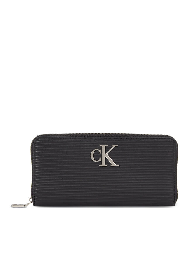 Calvin Klein Jeans Cartera de mujer Calvin Klein Jeans Minimal Monogram Zip Around T K60K611269 Negro
