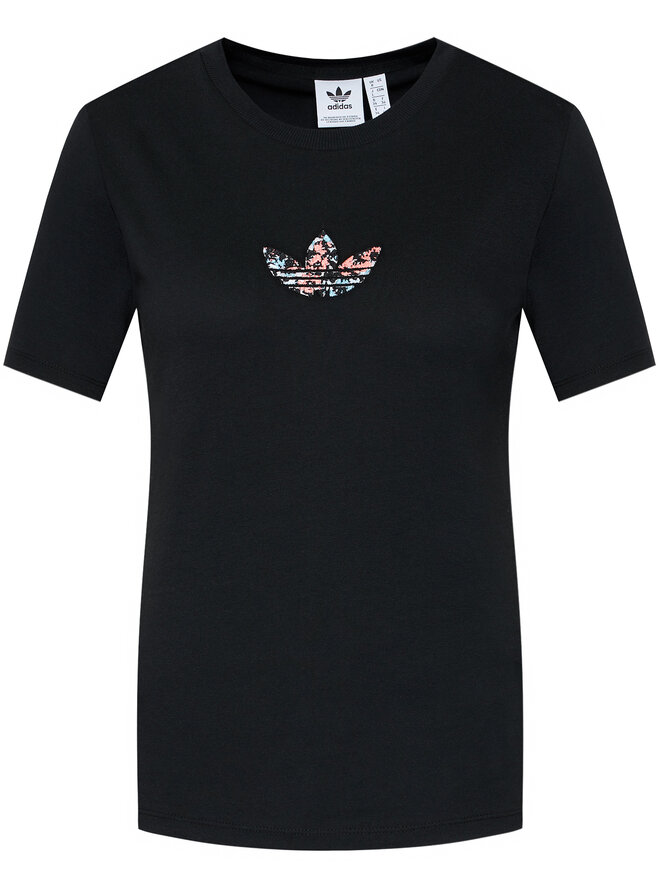 adidas adidas Футболка GN3043 Чорний Standard Fit