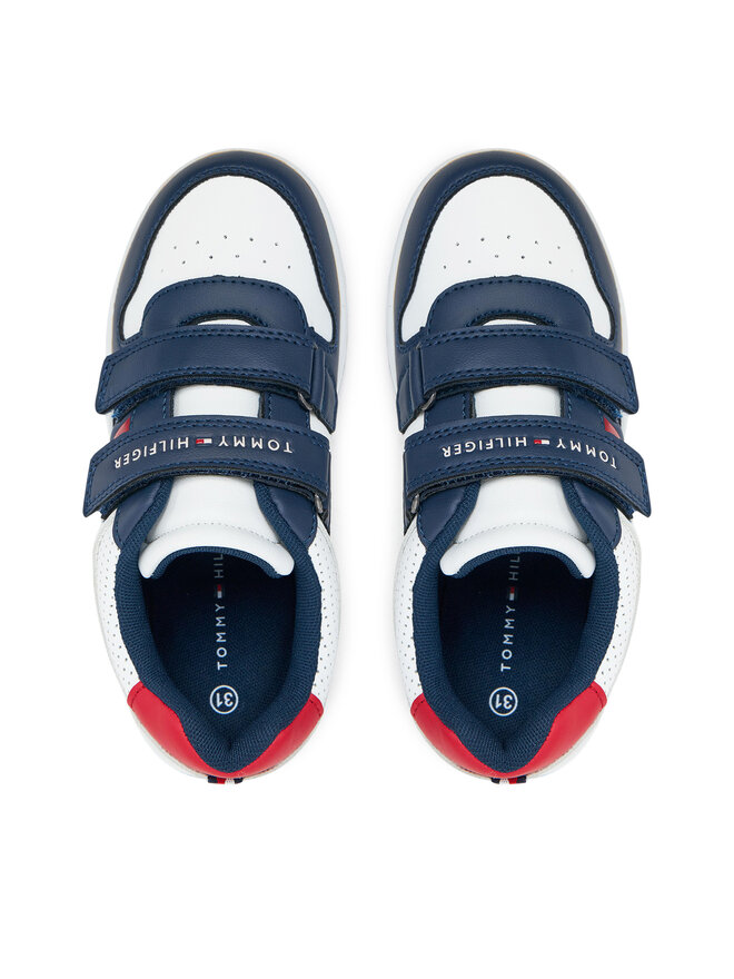Tommy Hilfiger Сникърси Tommy Hilfiger Flag Low Cut Velcro Sneaker T1X9-33841-1355X S Тъмносин