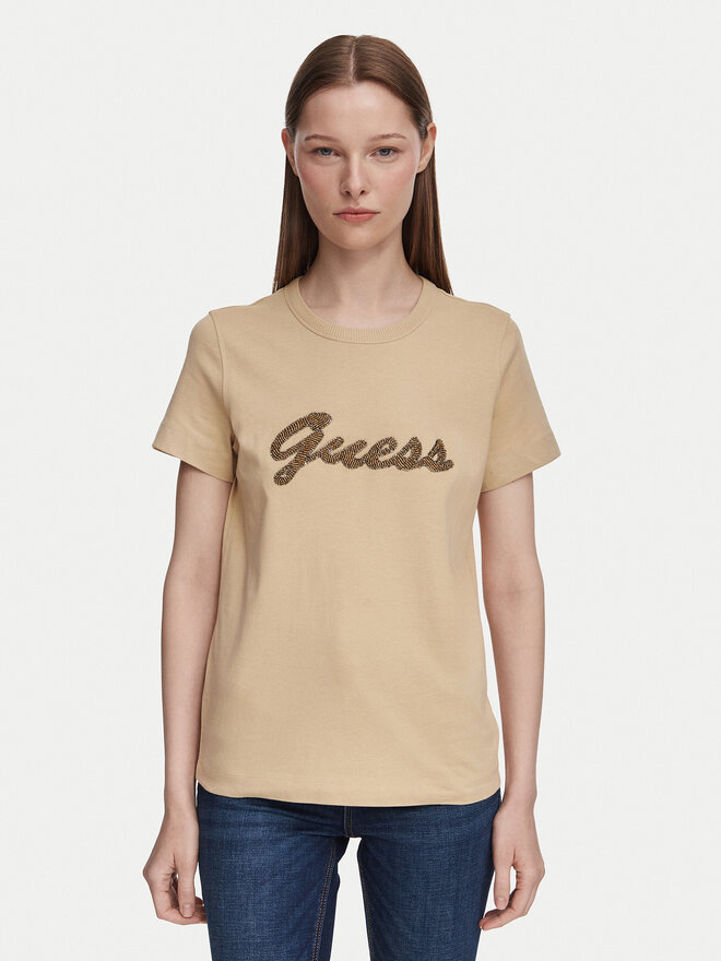 Guess Guess Футболка W6YI29 K4348 Бежевий Regular Fit