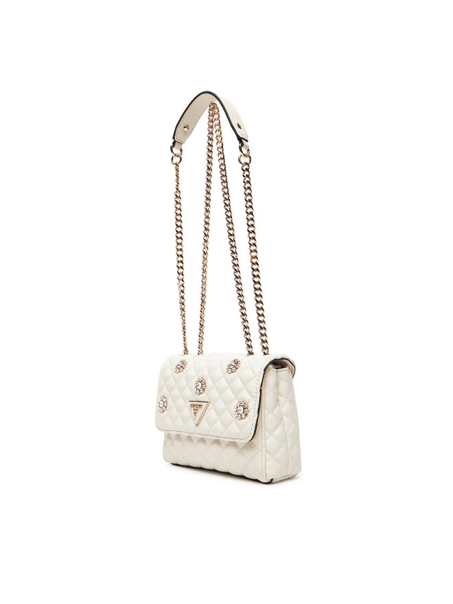 Guess Geantă Guess Everlee Mini HWEG8 679780 Alb