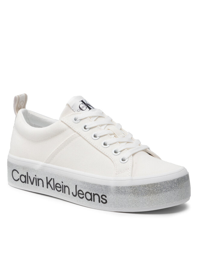 Calvin Klein Jeans Sneakers Calvin Klein Jeans Flatform Vulcanized 3 YW0YW00491 Weiß