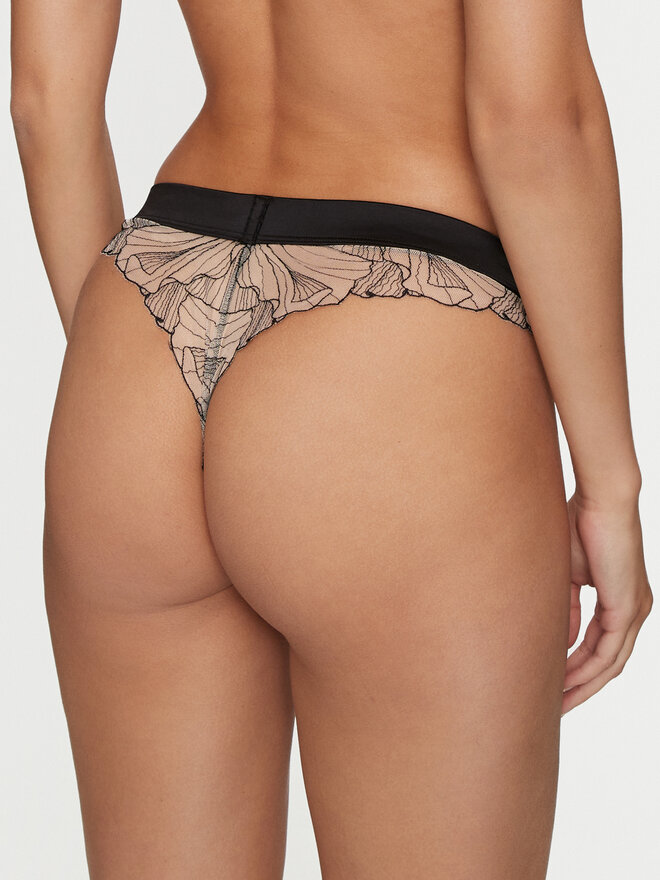 Chantelle Chantelle Стрінги Tattoo Love C22DG0 Чорний