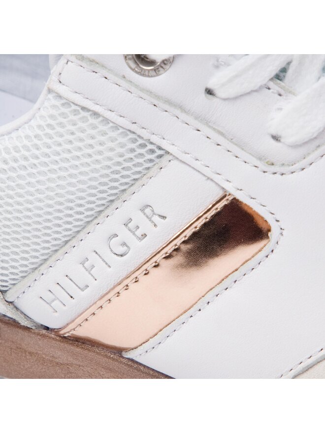 Sneakers Tommy Hilfiger Iridescent Light Sneaker FW0FW04100 WeiB eschuhe