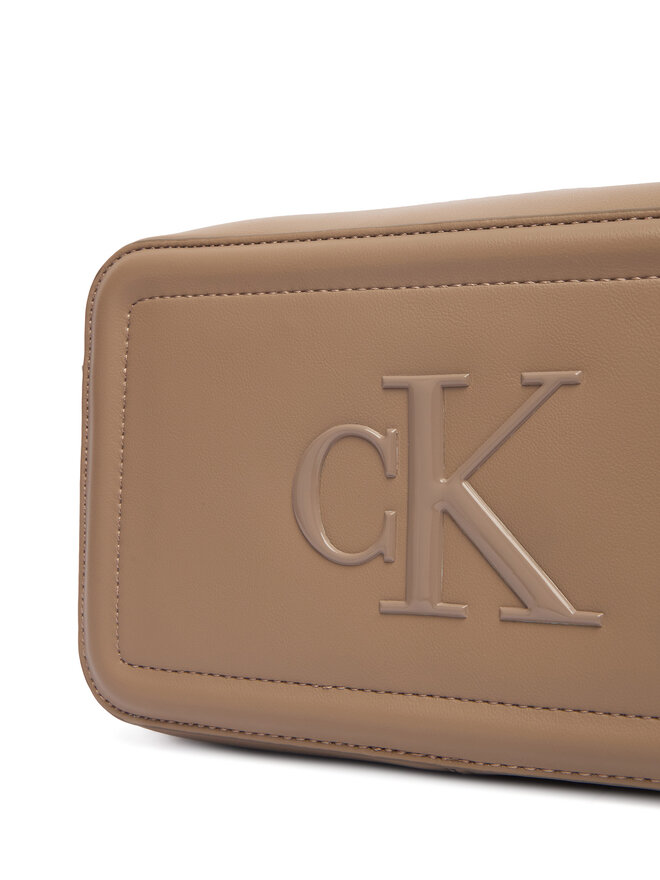 Calvin Klein Handtasche Calvin Klein Bold Ck Camera Bag LV04F3220G Beige