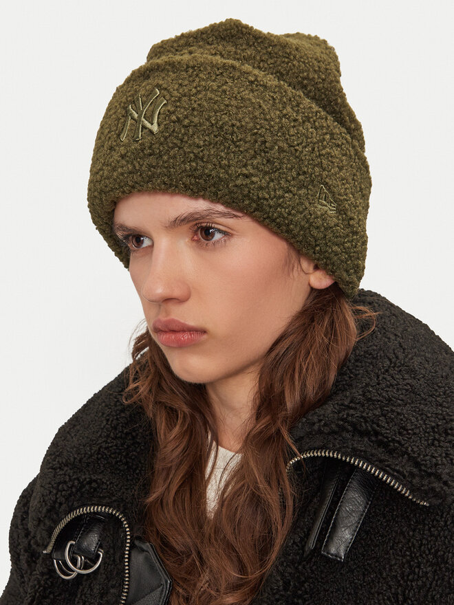 New Era Čiapka New Era Borg New York Yankees Cuff Knit Beanie 60580758 Zelená