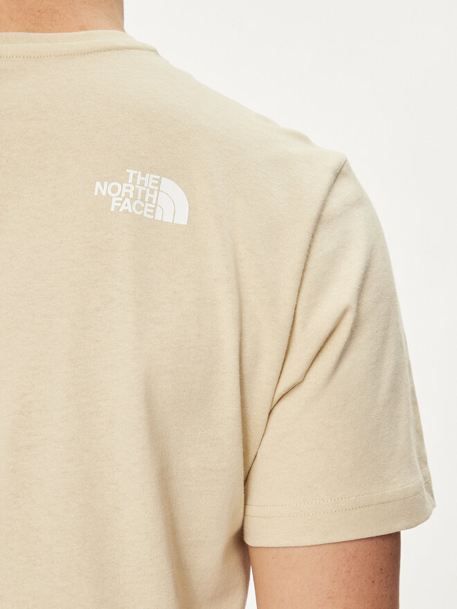 The North Face The North Face Marškinėliai Woodcut Dome NF0A87NX Smėlio Regular Fit