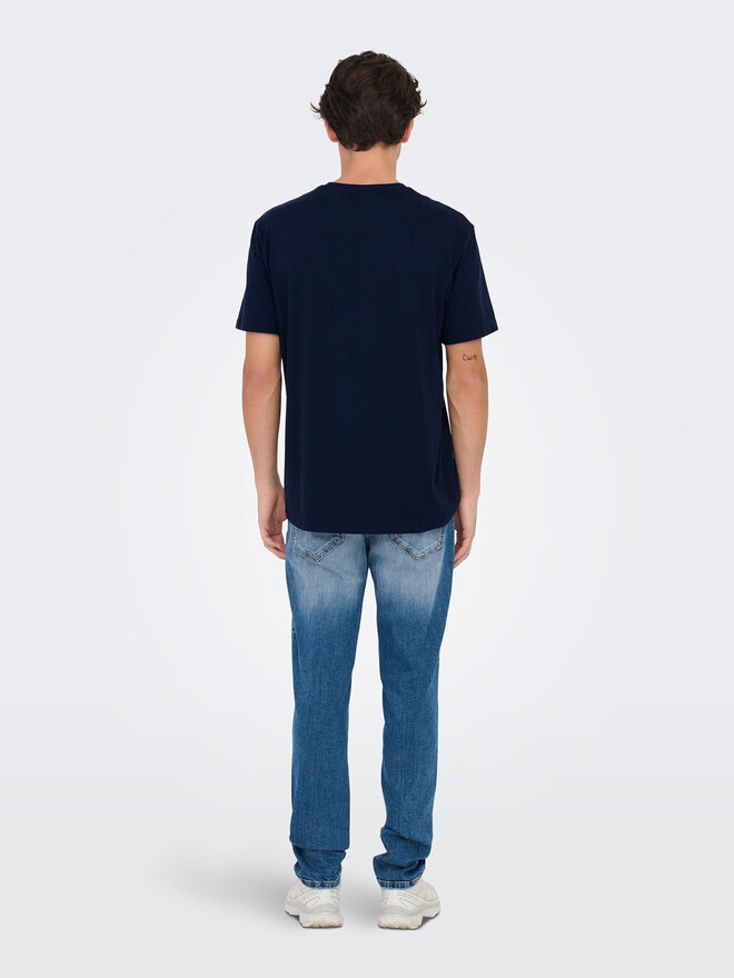 Only & Sons Only & Sons Marškinėliai Lenny 22028593 Tamsiai mėlyna Regular Fit