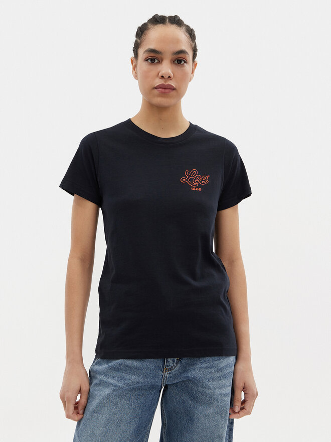 Lee Lee T-Shirt Small Logo 112350198 Μαύρο Regular Fit