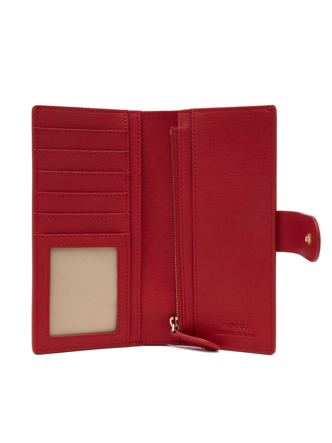 PINKO Duży Portfel Damski PINKO Continental Wallet PE 25 PCPL 104354 A29P Czerwony