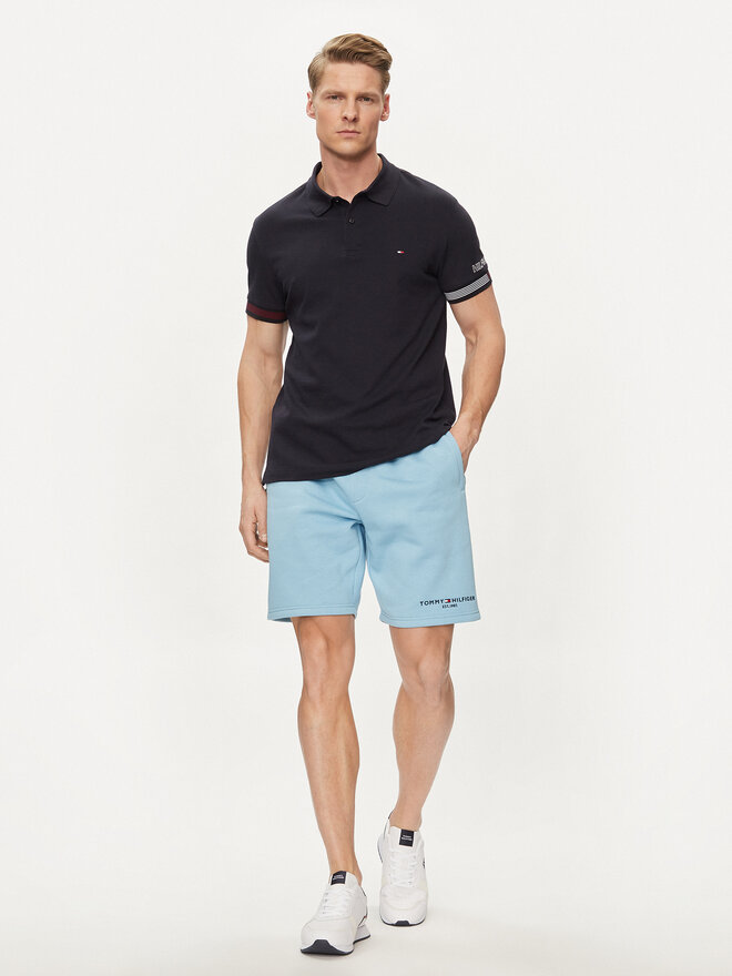Tommy Hilfiger Tommy Hilfiger Pólóing Flag MW0MW34780 Sötétkék Slim Fit