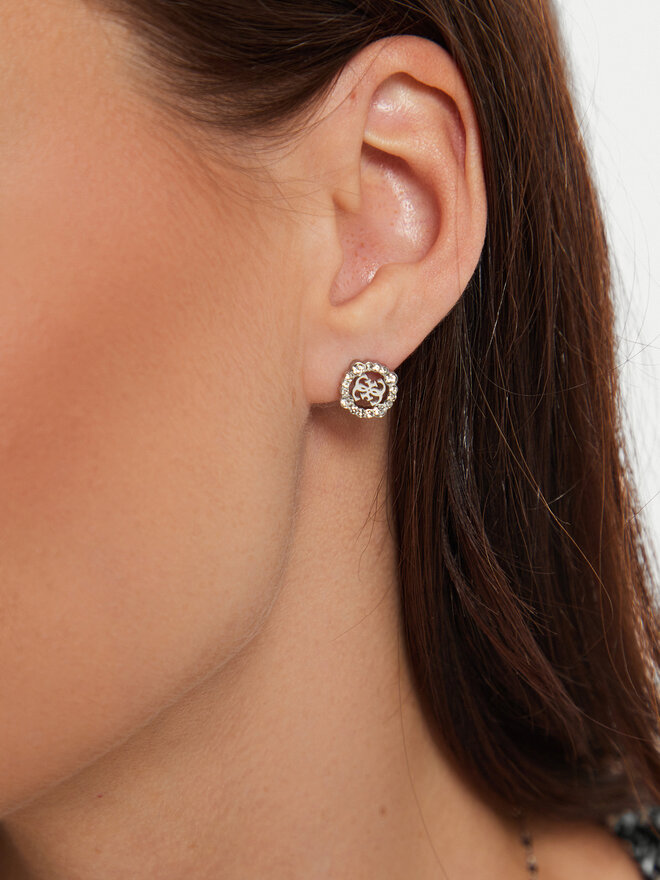 Guess Náušnice Guess JUBE04 645JW Strieborná