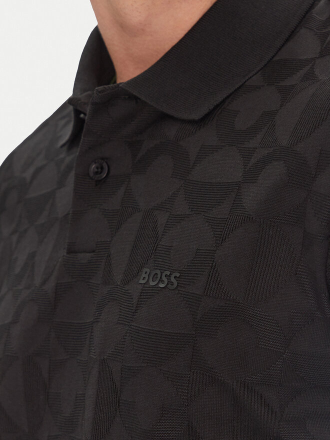 BOSS BOSS Poloshirt Pirax 50538191 Schwarz Relaxed Fit