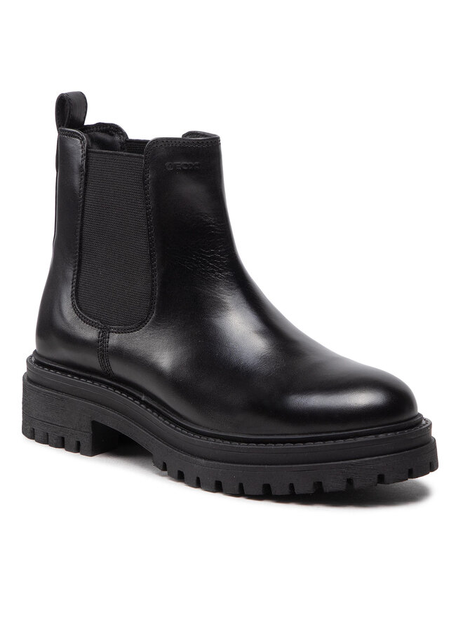 Geox Kotníková obuv s elastickým prvkem Geox D Iridea P D26HRP 00043 C9999 Černá