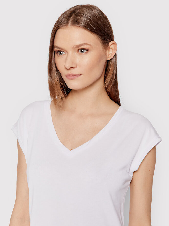 Vero Moda Vero Moda Marškinėliai Filli 10247666 Balta Regular Fit