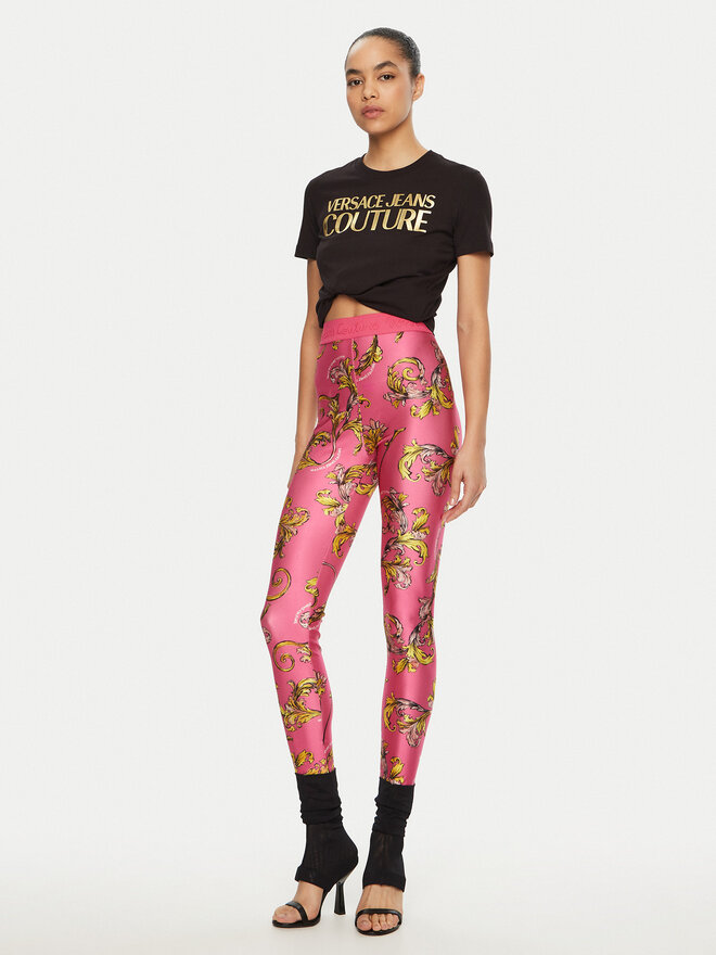 Versace Jeans Couture Versace Jeans Couture Футболка 78HAHT01 Чорний Regular Fit