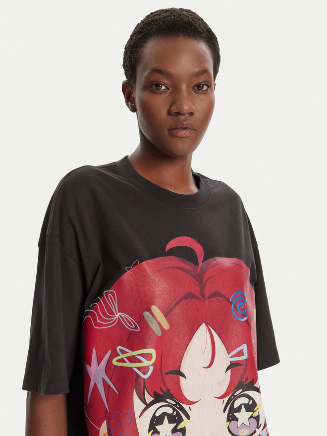 HUGO HUGO Camiseta 50545061 Negro Oversize