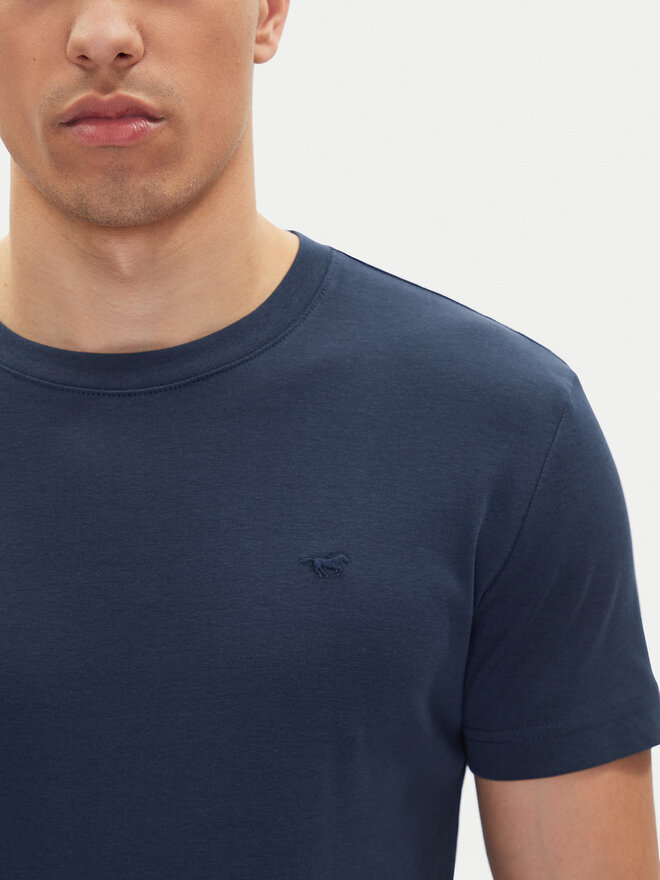 Mustang Mustang Marškinėliai Allen 1016486 Tamsiai mėlyna Slim Fit