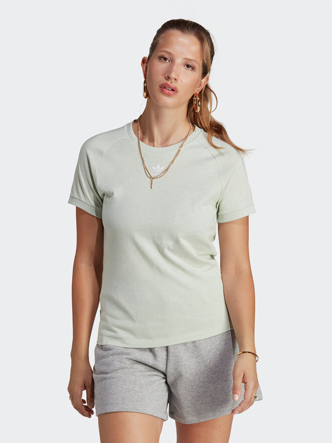 adidas adidas T-Shirt Essentials+ Made with Hemp T-Shirt HA7151 Grün Slim Fit