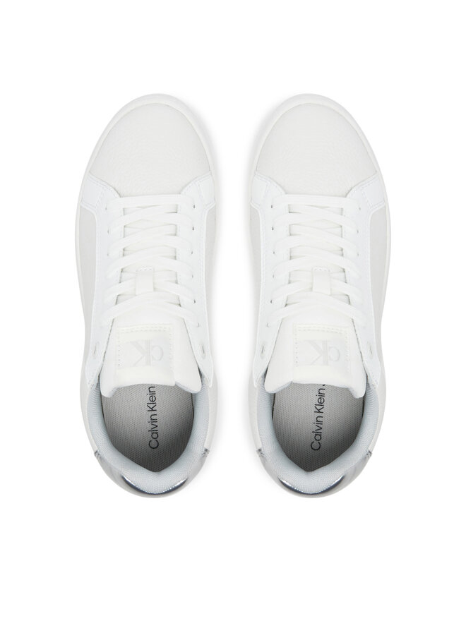 Calvin Klein Jeans Sneakersy Calvin Klein Jeans Bold Flatf Low Lace Mg YW0YW01766 Biały