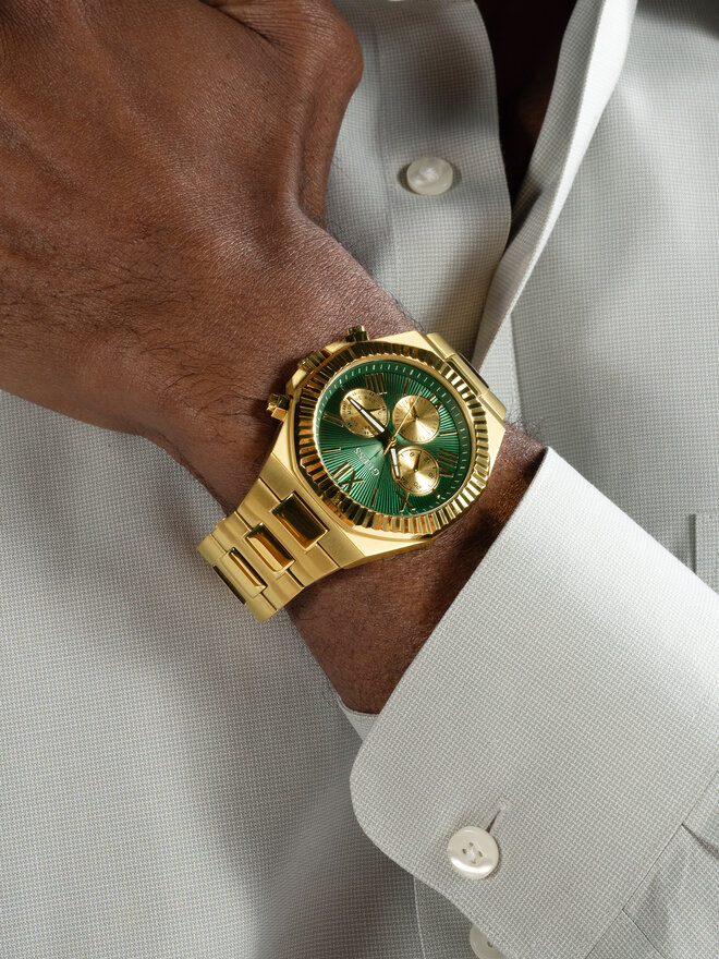 Guess Zegarek Guess Equity GW0703G2 Złoty