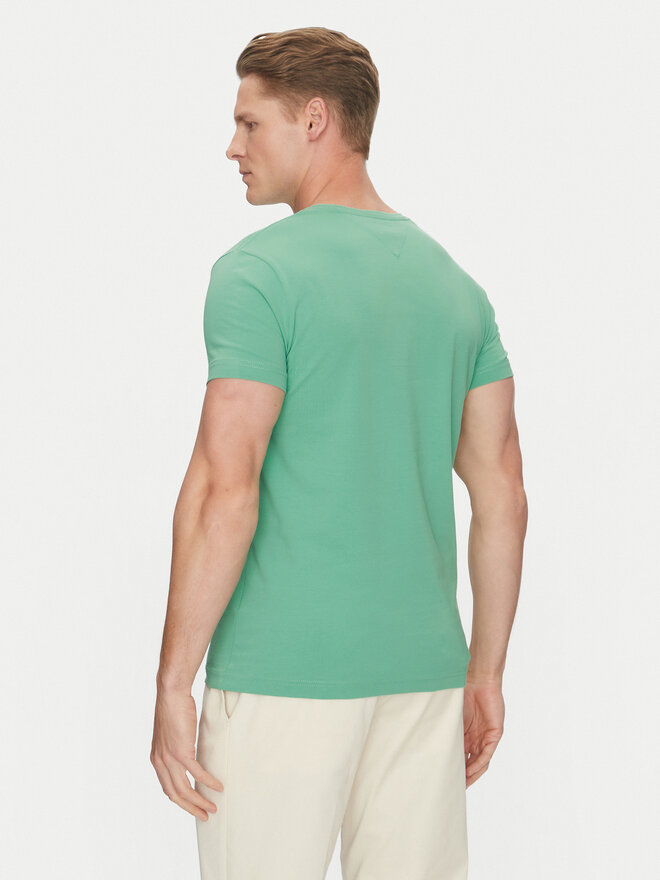 Tommy Hilfiger Tommy Hilfiger Marškinėliai MW0MW10800 Žalia Slim Fit