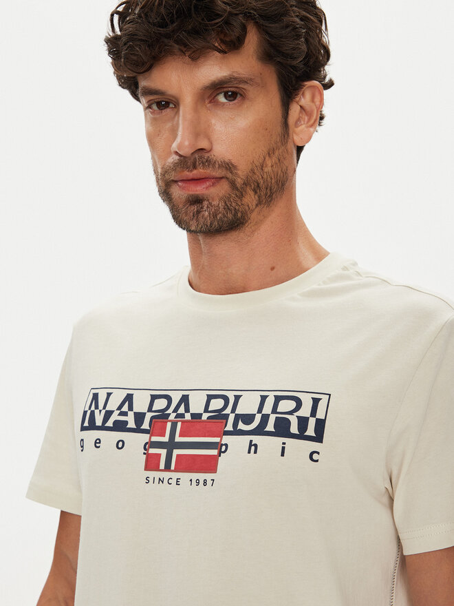 Napapijri Napapijri Camiseta S-Aylmer NP0A4HTO Beis Regular Fit