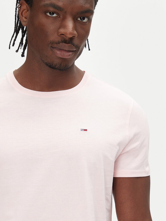 Tommy Jeans Tommy Jeans Marškinėliai DM0DM04411 Rožinė Slim Fit