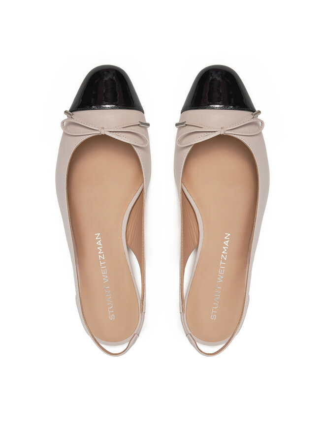 Stuart Weitzman Sandały Stuart Weitzman Sleek Bow SJ075 Beżowy