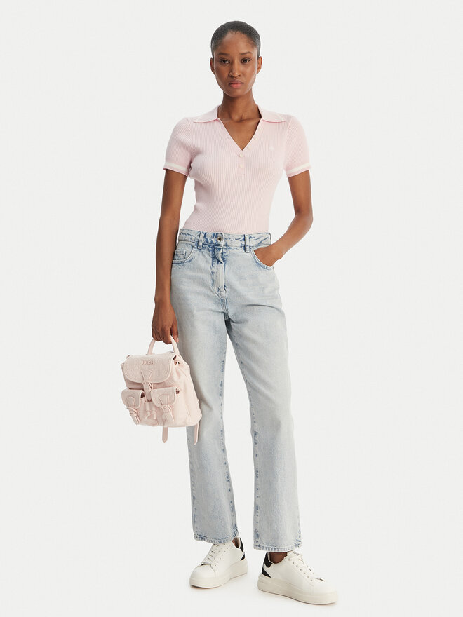 Guess Jeans Guess Jeans Поло W6GRZ1 Z3P32 Рожевий