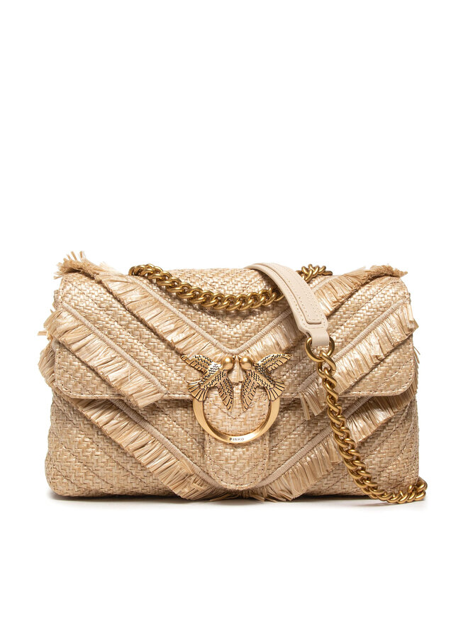 Handtasche Pinko Love Lady Puff Fringe Chevronn PE 22 PLTT 1P22LM Y7YW Beige eschuhe