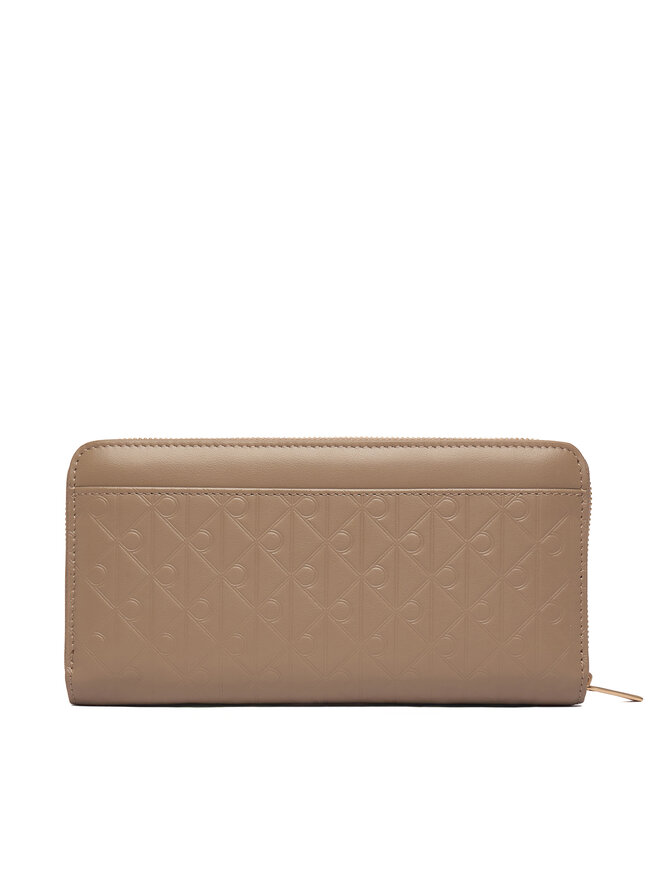 Calvin Klein Geldbörse Calvin Klein Emblem Aop Embossed Long Wallet LV04F1097G Beige