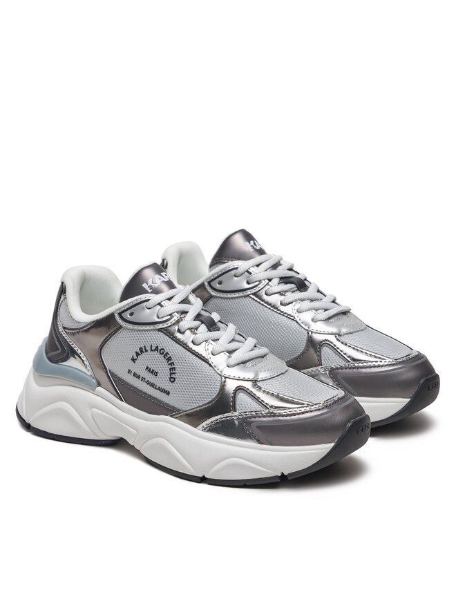KARL LAGERFELD Sneakersy KARL LAGERFELD Komet KL65638M Srebrny