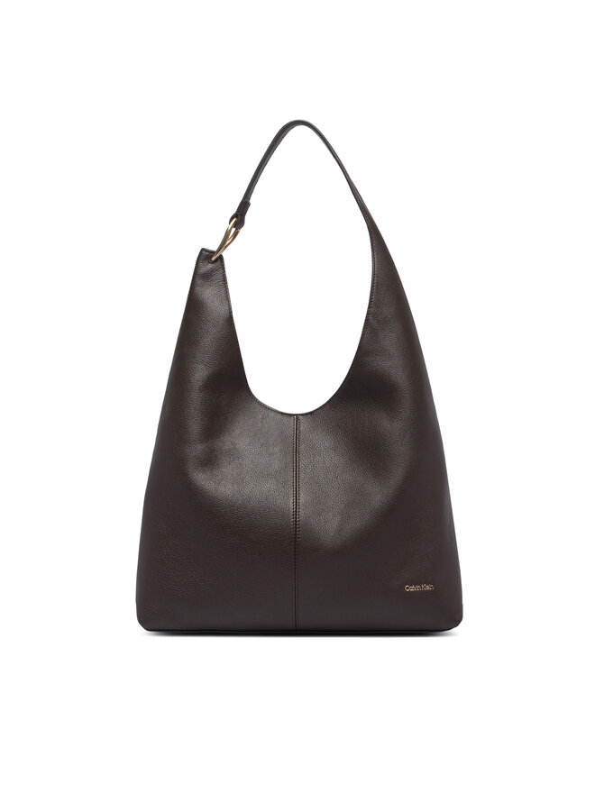 Calvin Klein Handtasche Calvin Klein Slouchy Leather Md Shoulder Bag LV04F3543G Braun