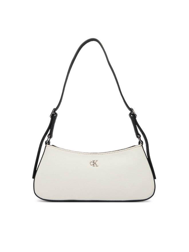 Calvin Klein Handtasche Calvin Klein Ck Canvas Small Shoulder Bag LV04F3347G Weiß