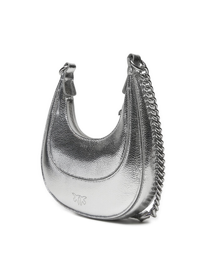 PINKO Torebka PINKO Brioche Hobo Mini AI 24-25 PLTT 101433 A204 Srebrny