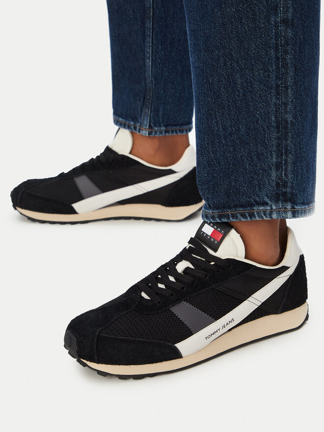 Tommy Jeans Sneakers Tommy Jeans Retro Runner Archive Open Mesh EM0EM01715 Schwarz
