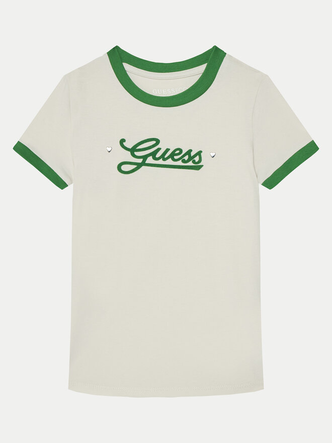 Guess Guess Marškinėliai J5RI11 K6YW4 Écru Regular Fit