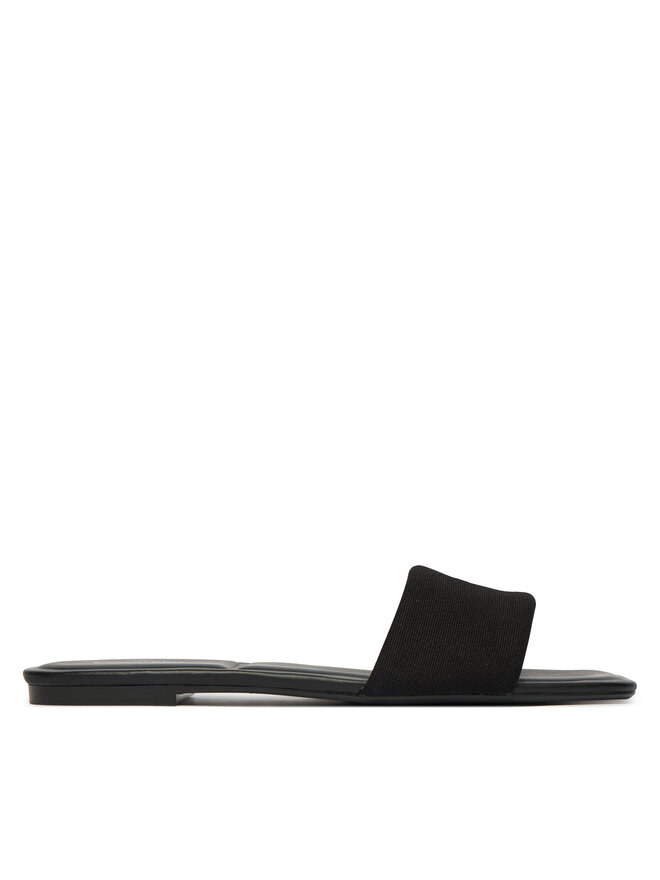 Calvin Klein Pantoletten Calvin Klein Square Flat Sndl Canvas Hw HW0HW03129 Schwarz