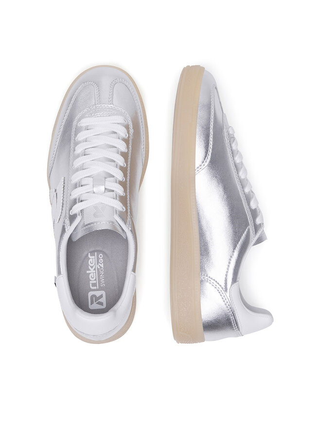 Rieker Revolution Lifestyle Sneakersy Rieker Revolution Lifestyle W2200-90 Srebrny