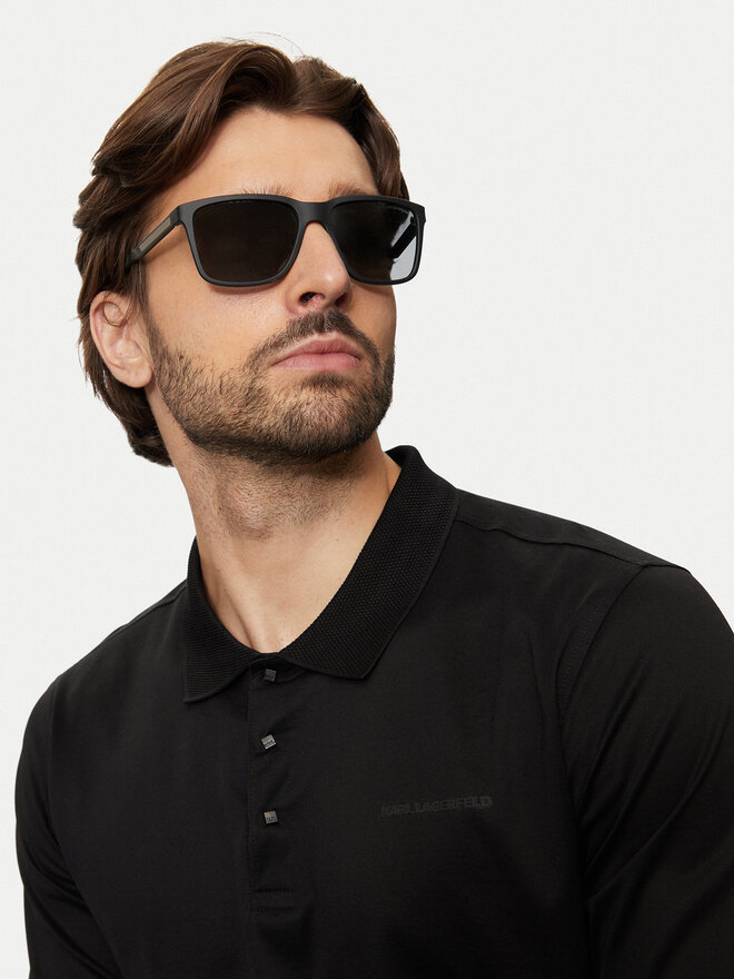 KARL LAGERFELD KARL LAGERFELD Polo 745000 544200 Μαύρο Regular Fit
