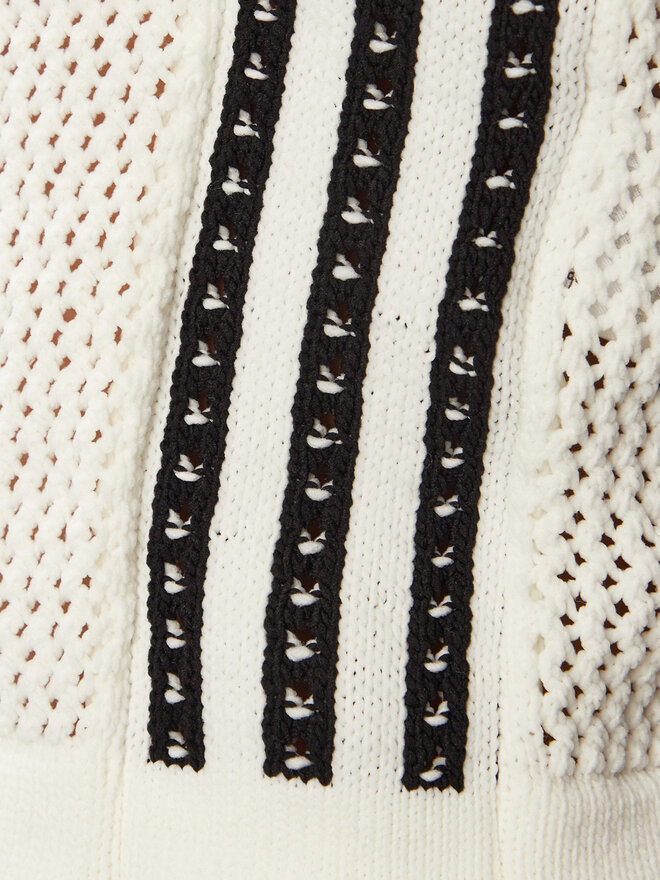 adidas adidas Top Knitted Crochet KC6485 Weiß Slim Fit