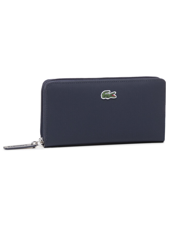 Lacoste Liels sieviešu maks Lacoste L Zip Wallet NF2900PO Tumši zils