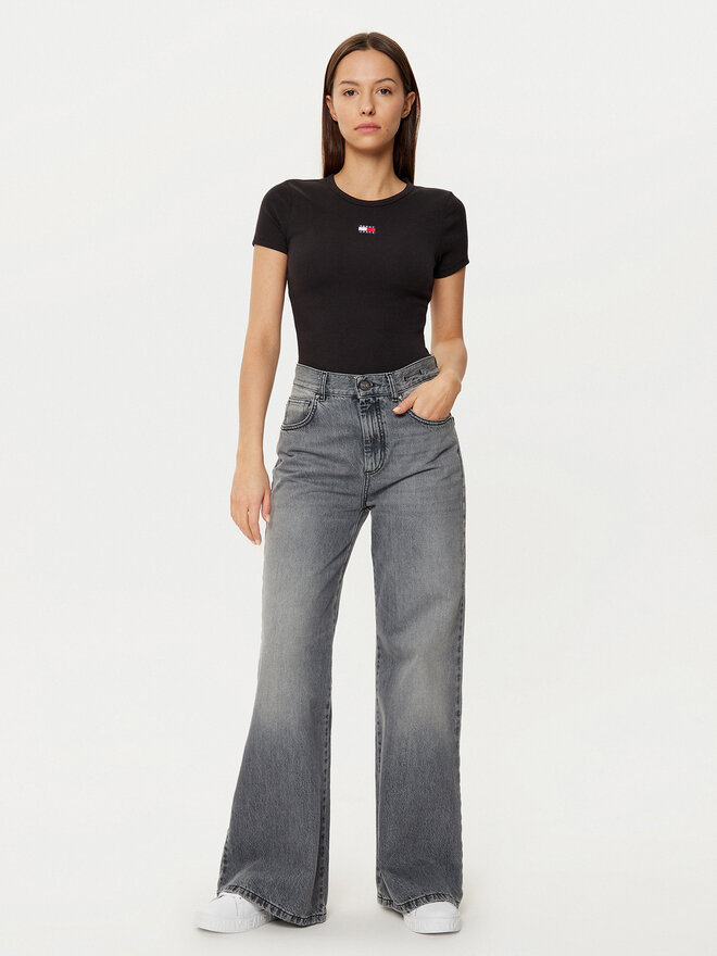 Tommy Jeans Tommy Jeans T-Shirt DW0DW20463 Μαύρο Slim Fit