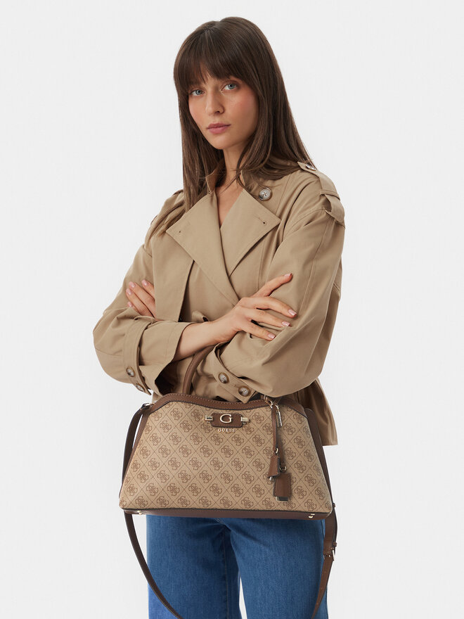 Guess Handtasche Guess Lindsey HWSG97 49060 Dunkelbeige