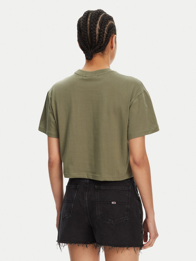Hunter Hunter T-shirt Abby HARW0059251 Kaki Boxy Fit