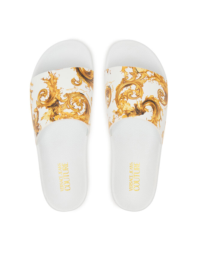 Versace Jeans Couture Шльопанці Versace Jeans Couture 80YA3SQ4 ZS365 G03 Білий