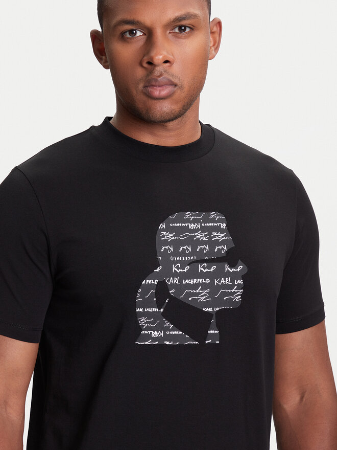 KARL LAGERFELD KARL LAGERFELD Camiseta 755042 553235 Negro Regular Fit