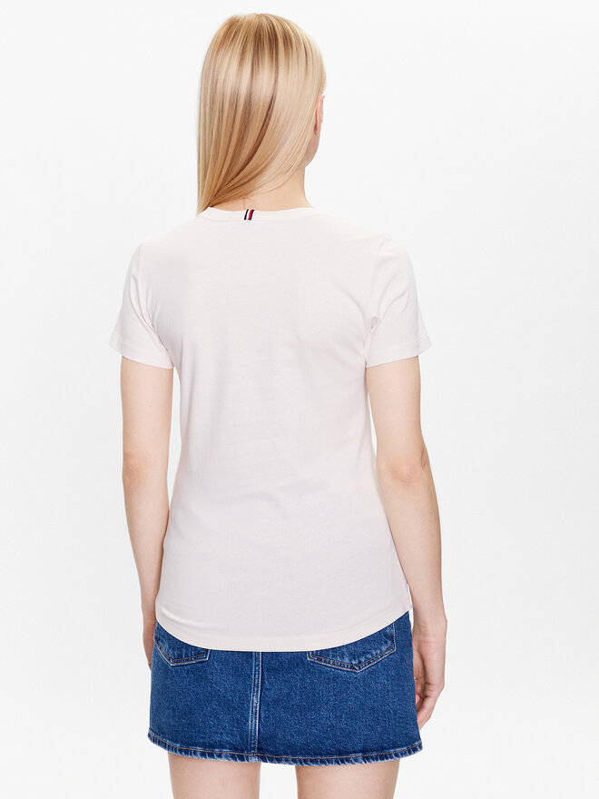 Tommy Hilfiger Tommy Hilfiger T-Shirt WW0WW38872 Écru Slim Fit