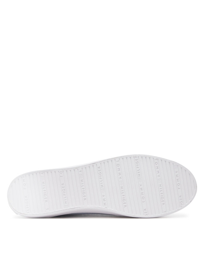 Tommy Hilfiger Sneakersy Tommy Hilfiger Vulc Canvas Lace Up Sneaker FW0FW08647 Błękitny